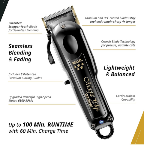 Wahl Cordless Magic Clip Black Hair Clipper