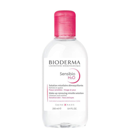 Bioderma Sensibio H2O, makeup remover with micellar water 250 ML Pink - IZZAT DAOUK SA