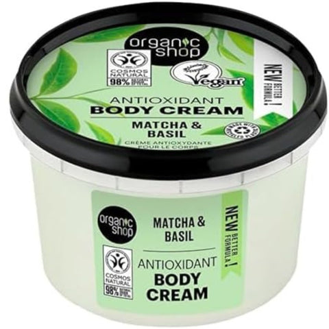 Organic Shop Invigorating Body Cream Matcha And Basil 250 Ml - IZZAT DAOUK SA