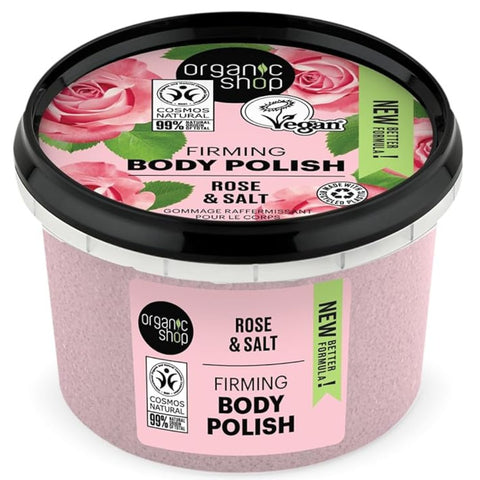 Organic Shop Invigorating Body Polish Rose And Salt 250 Ml - IZZAT DAOUK SA