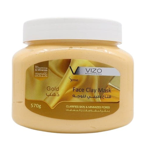 Vizo Facial Clay Mask Gold 570 Gram - IZZAT DAOUK SA