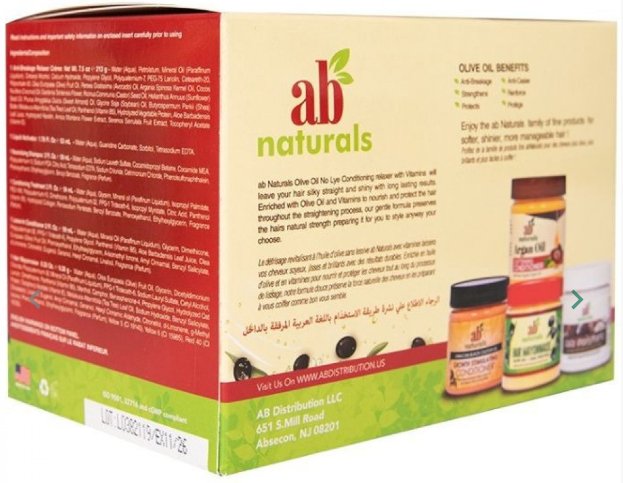 AB Naturals -REGULAR- hair straightener with natural olive oil - IZZAT DAOUK SA