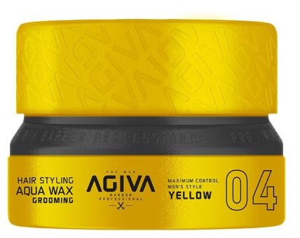 Agiva Hair Styling Aqua Wax Grooming Maximum Control Men’s Style Yellow 04 - IZZAT DAOUK SA