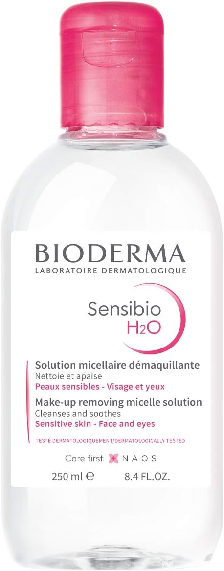 Bioderma Sensibio H2O, makeup remover with micellar water 250 ML Pink - IZZAT DAOUK SA