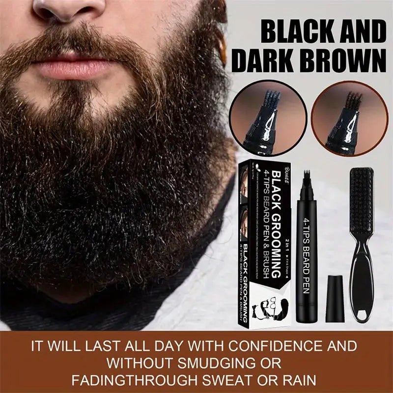 Bunee Black Grooming Beard Pen and Brush - IZZAT DAOUK SA