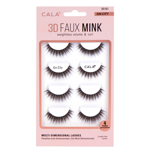 CALA 3D FAUX MINK LASHES 4 PAIR/ PK - IZZAT DAOUK SA