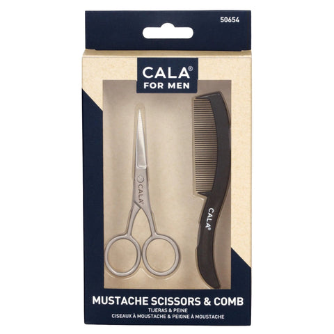 Cala Men'S Mustache Scissors & Comb 50654 - IZZAT DAOUK SA