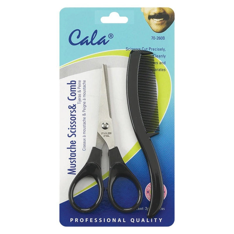 Cala Mustache Scissors & Combb 70-260B - IZZAT DAOUK SA