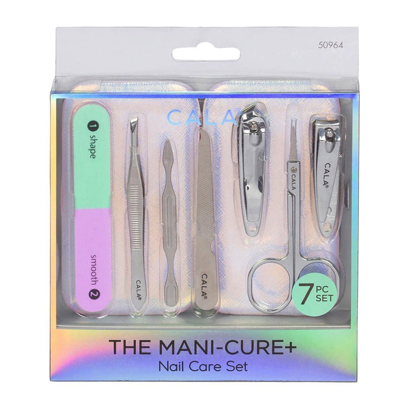Cala The Mani-Cure + Nail Care Set (7 Pcs. W/ Case) Silver 50964 - IZZAT DAOUK SA