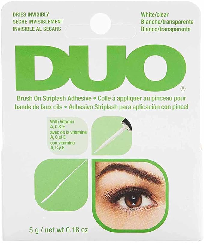 Duo Brush On Striplash Adhesive, White/Clear, Green 5gm - IZZAT DAOUK SA