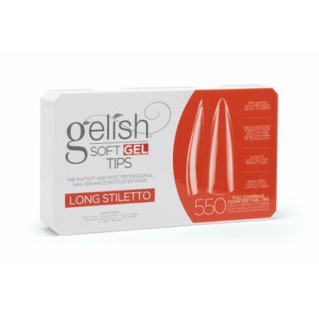 Harmony Gelish Soft Gel Nail Tips 1168097 Long Stiletto 550 Pcs - IZZAT DAOUK SA