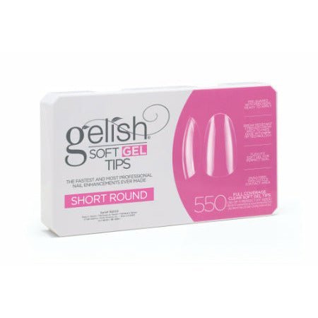 Harmony Gelish Soft Gel Nail Tips 1168103 Short Round 550 Pcs - IZZAT DAOUK SA