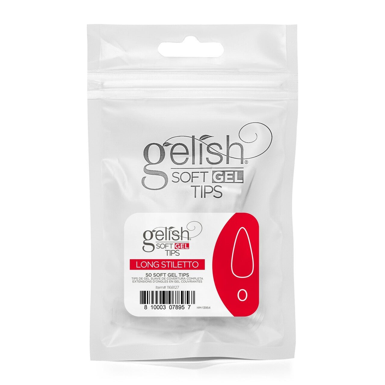 Harmony Gelish Soft Gel Nail Tips 1168127 Long Stiletto Size 0 50P Refill - IZZAT DAOUK SA