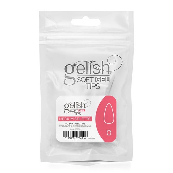 Harmony Gelish Soft Gel Nail Tips 1168174 Medium Stiletto Size 0 50P Refill - IZZAT DAOUK SA