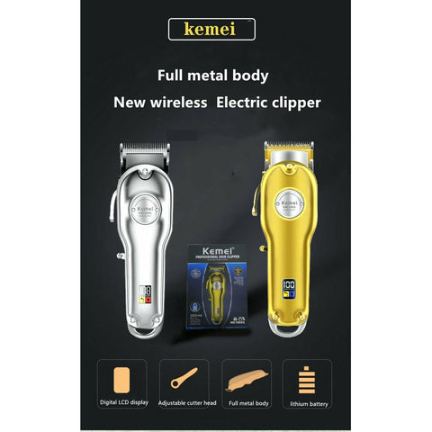 Kemei Proffesional Hair Clipper Led Display Km-1986 - IZZAT DAOUK SA