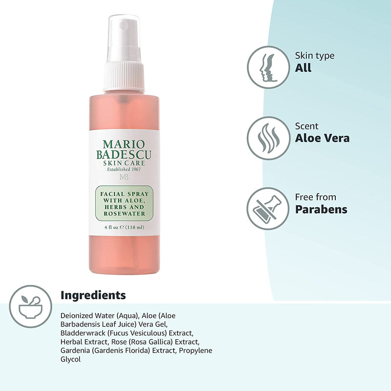 Mario Badescu Facial Spray With Aloe Herbs And Rose Water 118Ml - IZZAT DAOUK SA