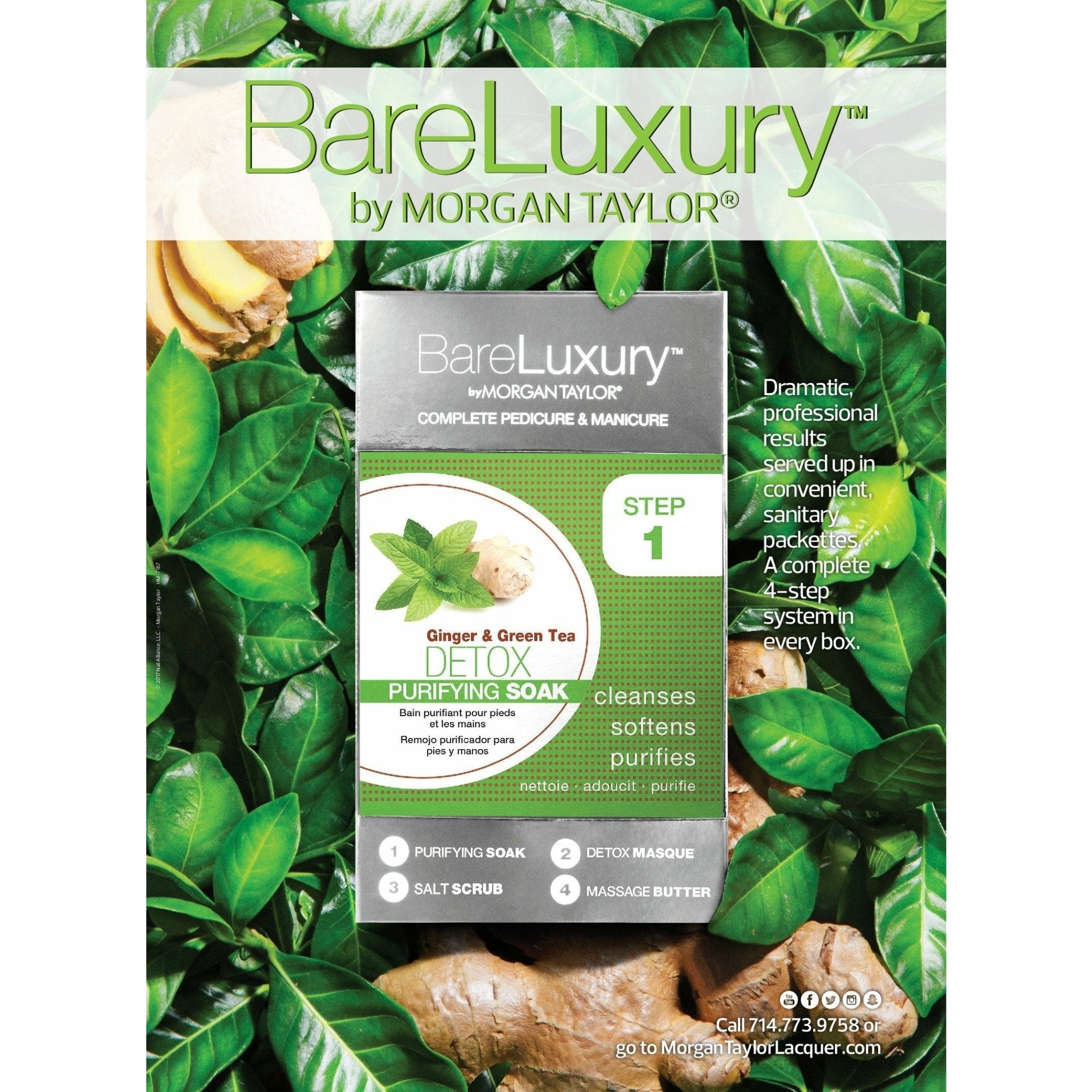 Morgan Taylor Bare Luxury Detox Ginger & Green Tea 4Pcs Pack 51319 - IZZAT DAOUK SA