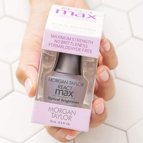 Morgan Taylor React Max Optical Brightener Nail Strengthener + Base Coat 15 Ml 3411102 - IZZAT DAOUK SA