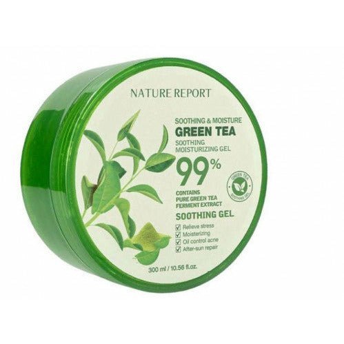 Nature Report Green Tea Soothing Gel 99% 300Ml - IZZAT DAOUK SA