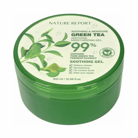 Nature Report Green Tea Soothing Gel 99% 300Ml - IZZAT DAOUK SA