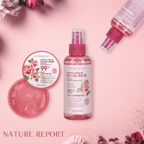 Nature Report Natural Rose Soothing Mist 99% 150Ml - IZZAT DAOUK SA