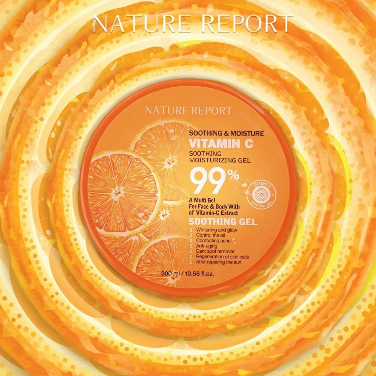 Nature Report Vitamin C Soothing Gel 99% 300Ml - IZZAT DAOUK SA