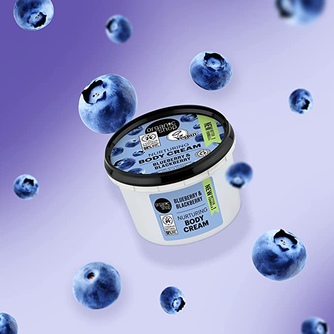 Organic Shop Invigorating Body Cream Blueberry And Black Berry 250 Ml - IZZAT DAOUK SA