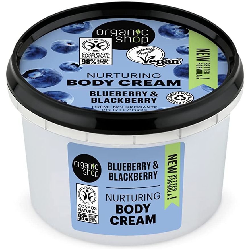 Organic Shop Invigorating Body Cream Blueberry And Black Berry 250 Ml - IZZAT DAOUK SA