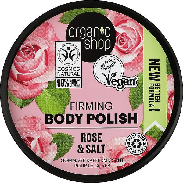 Organic Shop Invigorating Body Polish Rose And Salt 250 Ml - IZZAT DAOUK SA