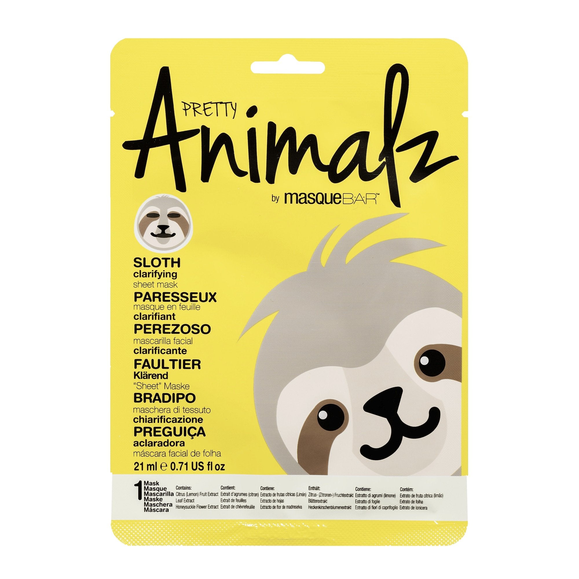 Pretty Animalz Sloth Sheet Mask 21Ml - IZZAT DAOUK SA