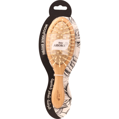 Rose Aroma Wood Hair Brush 4713 - IZZAT DAOUK SA