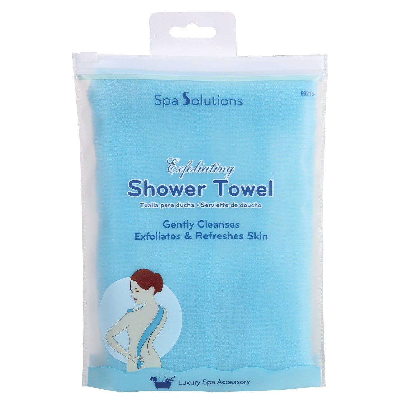Shower Towel-Aqua - IZZAT DAOUK SA