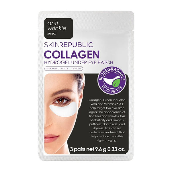 Skin Republic Collagen Biodegradable Hydrogel Under Eye Patch (3 Pairs) - IZZAT DAOUK SA