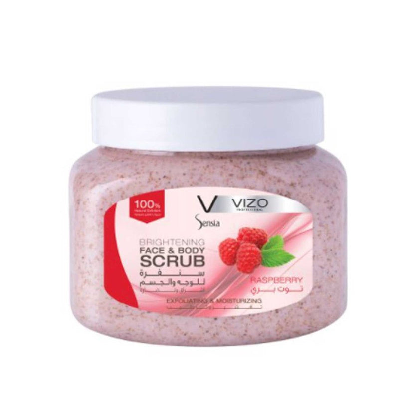 Vizo Face And Body Scrub Raspberry 500 Gram - IZZAT DAOUK SA
