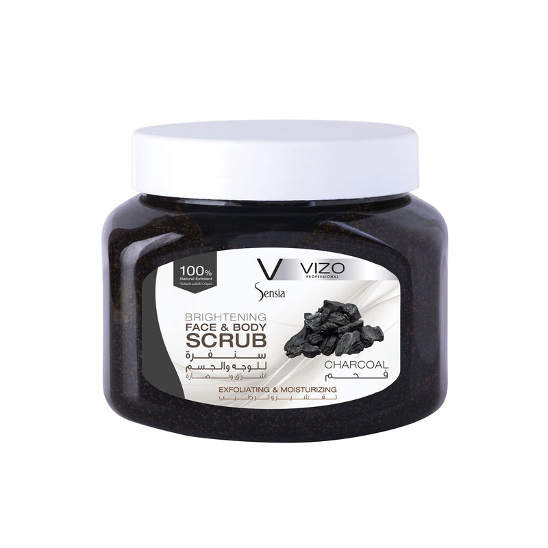 Vizo Face & Body Scrub Charcoal 500Ml - IZZAT DAOUK SA